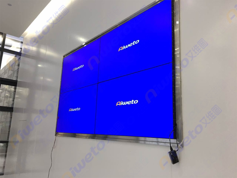 艾維圖46寸拼接屏+55寸觸摸一體機展廳應用:溫州生能新能源科技